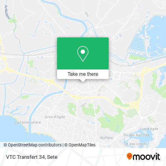 VTC Transfert 34 map