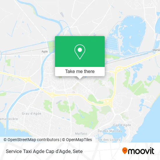 Service Taxi Agde Cap d'Agde map