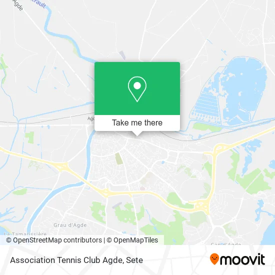 Association Tennis Club Agde map