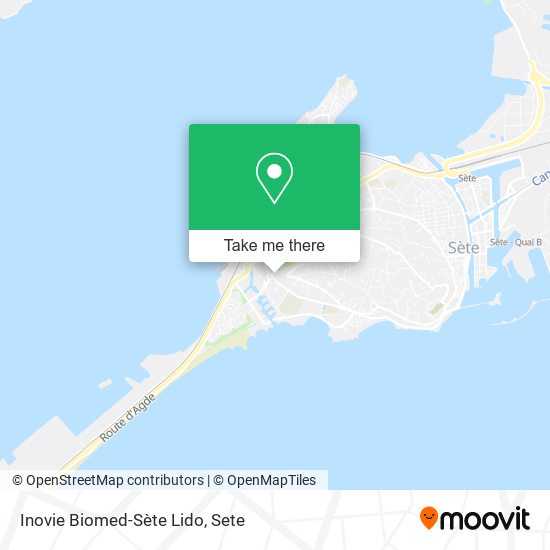 Inovie Biomed-Sète Lido map