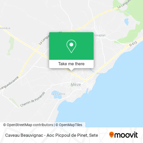Caveau Beauvignac - Aoc Picpoul de Pinet map