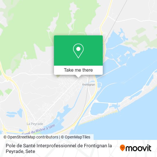 Mapa Pole de Santé Interprofessionnel de Frontignan la Peyrade