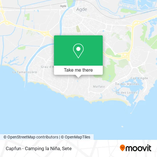 Capfun - Camping la Niña map