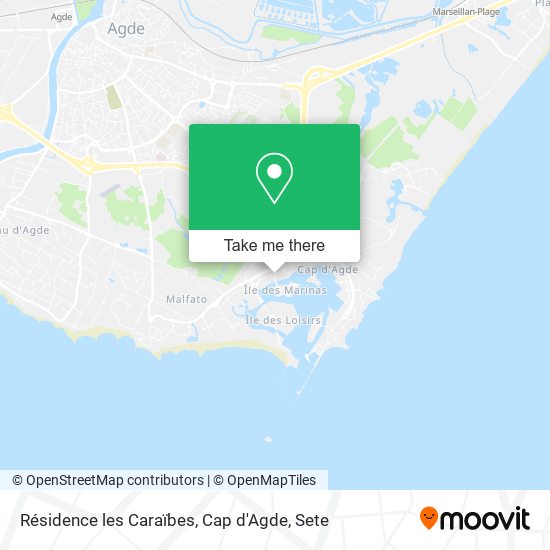 Résidence les Caraïbes, Cap d'Agde map