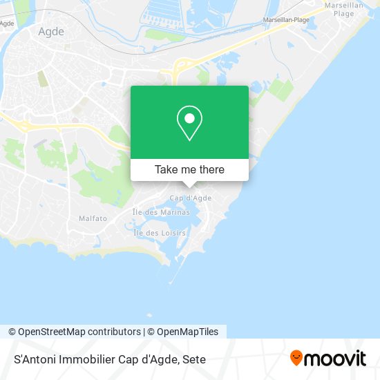 S'Antoni Immobilier Cap d'Agde map