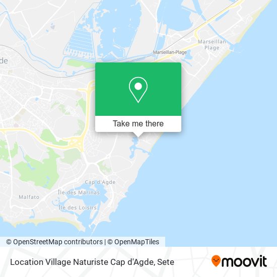 Mapa Location Village Naturiste Cap d'Agde