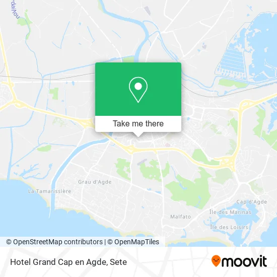 Hotel Grand Cap en Agde map