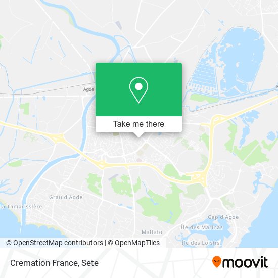 Cremation France map