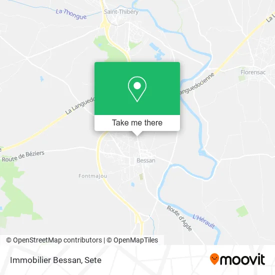 Immobilier Bessan map