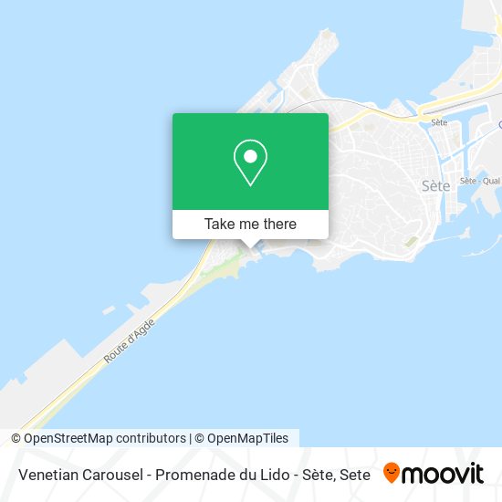 Mapa Venetian Carousel - Promenade du Lido - Sète