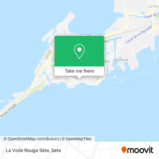 La Voile Rouge Sète map