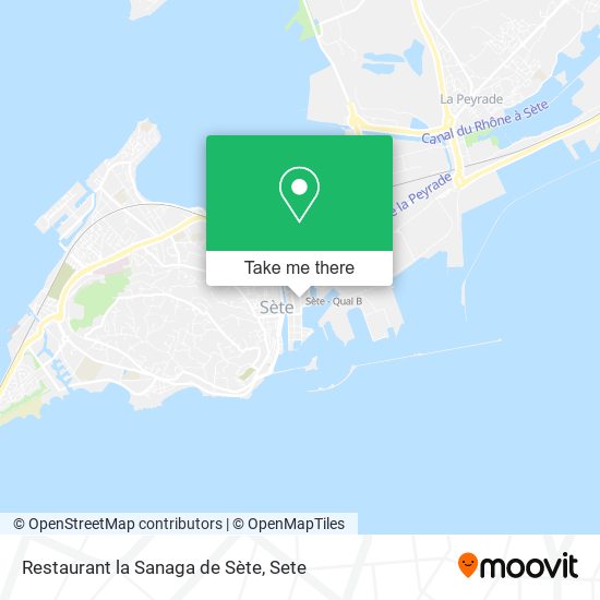 Mapa Restaurant la Sanaga de Sète