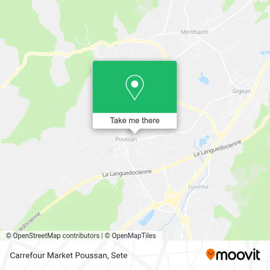 Carrefour Market Poussan map