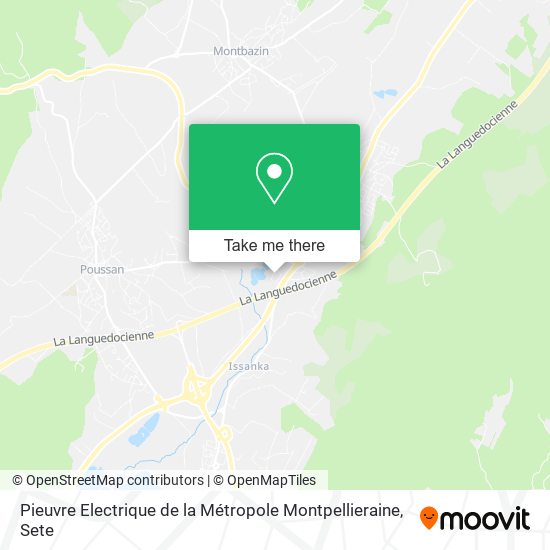 Mapa Pieuvre Electrique de la Métropole Montpellieraine