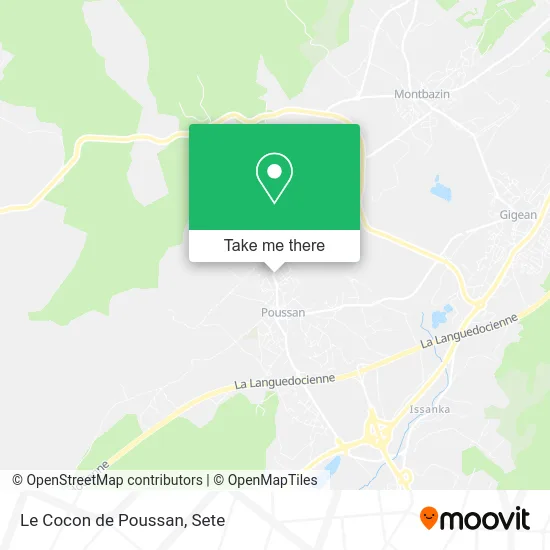 Le Cocon de Poussan map