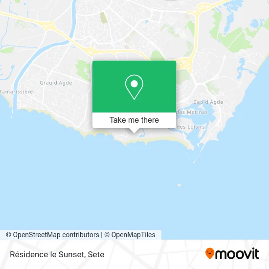 Résidence le Sunset map