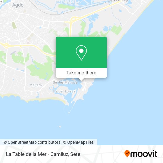 La Table de la Mer - Camiluz map