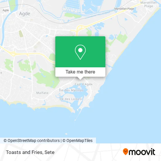 Toasts and Fries map
