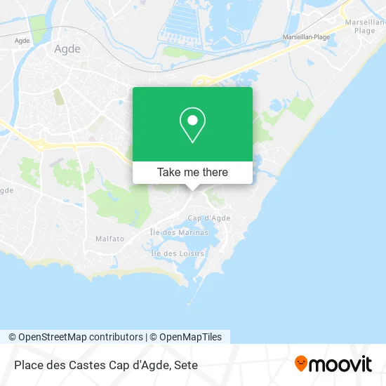 Place des Castes Cap d'Agde map