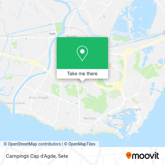 Campings Cap d'Agde map