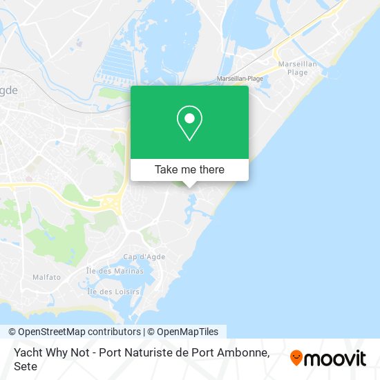 Yacht Why Not - Port Naturiste de Port Ambonne map