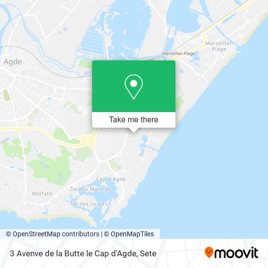 3 Avenve de la Butte le Cap d'Agde map