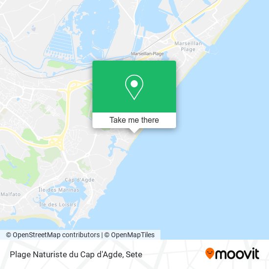 Plage Naturiste du Cap d'Agde map