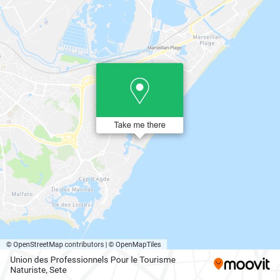 Union des Professionnels Pour le Tourisme Naturiste map