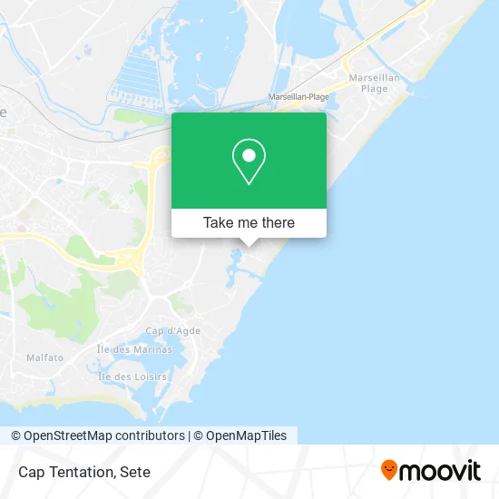 Cap Tentation map