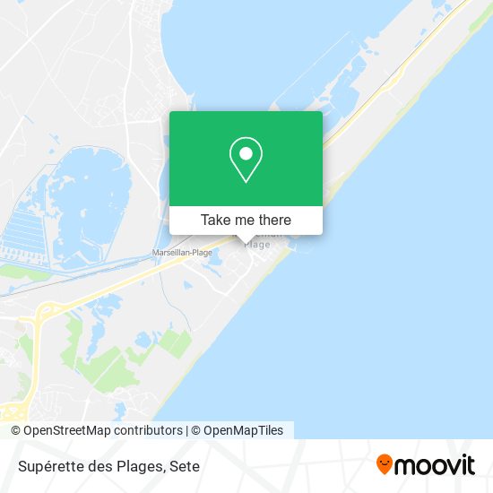 Supérette des Plages map