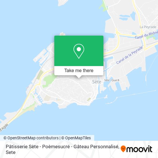 Pâtisserie Sète - Poèmesucré - Gâteau Personnalisé map