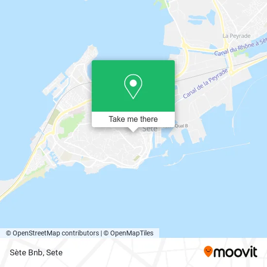 Sète Bnb map