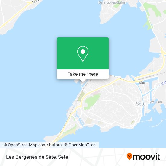 Les Bergeries de Sète map
