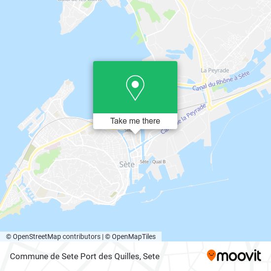 Commune de Sete Port des Quilles map