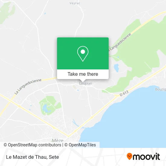 Le Mazet de Thau map