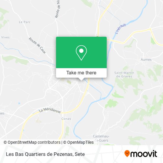 Les Bas Quartiers de Pezenas map