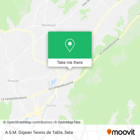 A.S.M. Gigean Tennis de Table map
