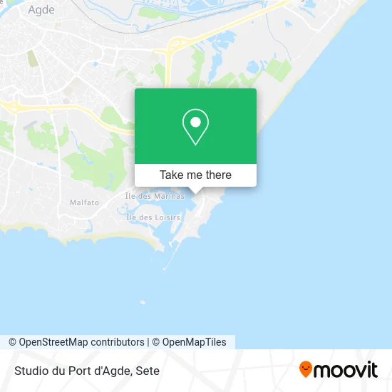 Studio du Port d'Agde map