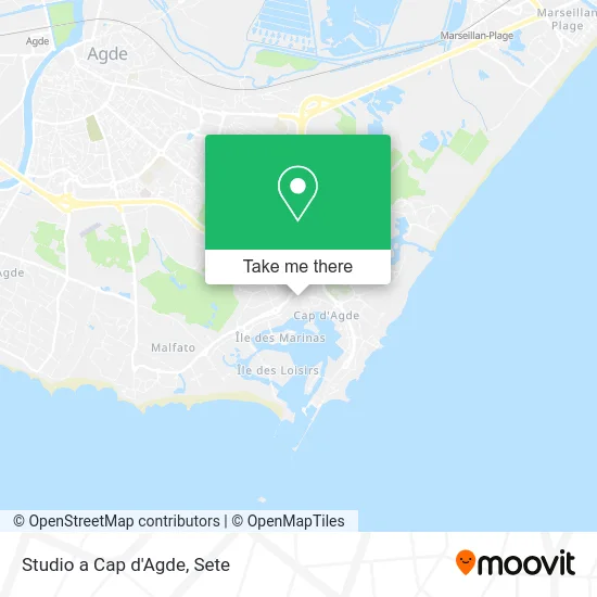 Studio a Cap d'Agde map