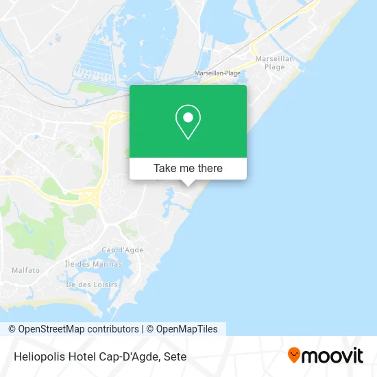 Heliopolis Hotel Cap-D'Agde map
