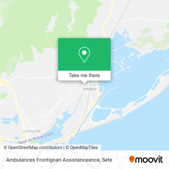 Ambulances Frontignan Assistanceance map