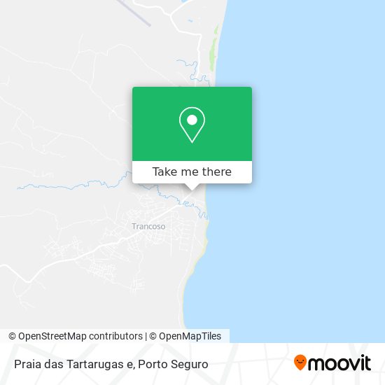 Praia das Tartarugas e map
