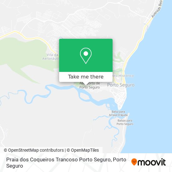 Praia dos Coqueiros Trancoso Porto Seguro map