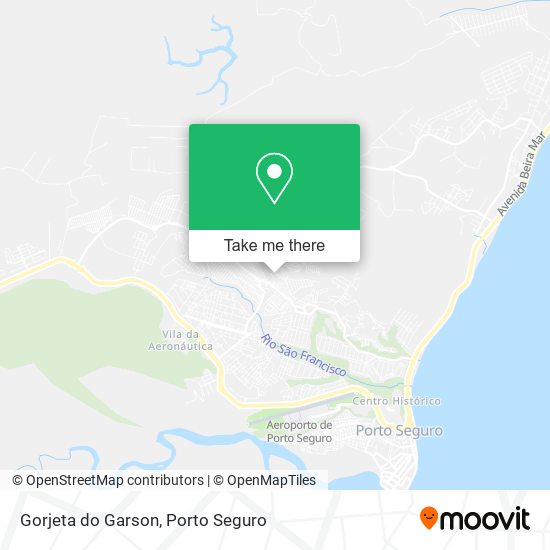 Gorjeta do Garson map