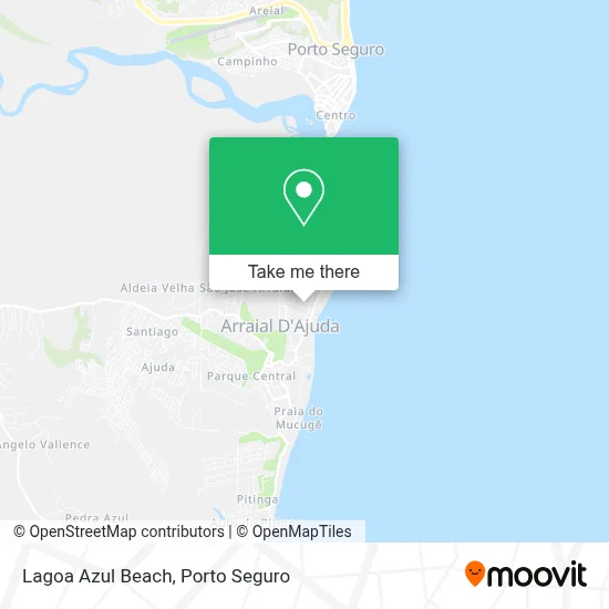 Lagoa Azul Beach map