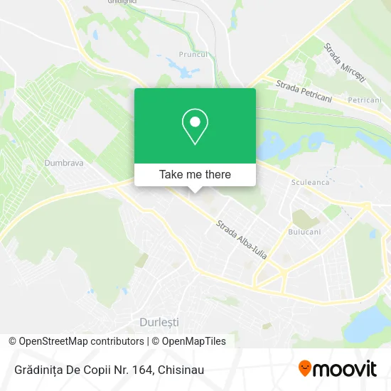 Карта Grădinița De Copii Nr. 164