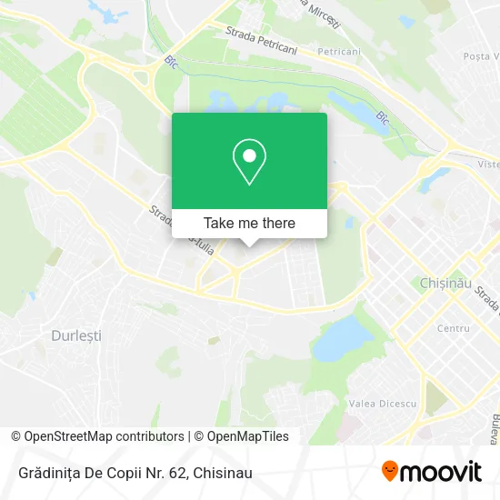 Карта Grădinița De Copii Nr. 62