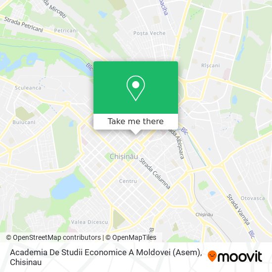 Карта Academia De Studii Economice A Moldovei (Asem)