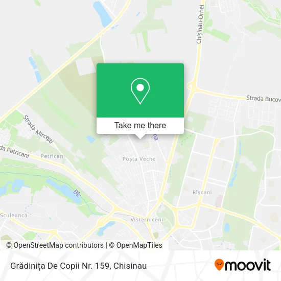 Карта Grădinița De Copii Nr. 159