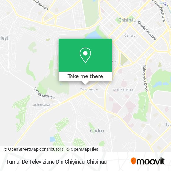 Turnul De Televiziune Din Chișinău map